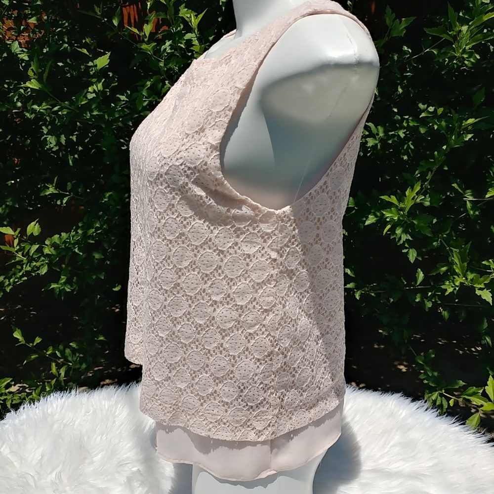 NWT Banana Republic Lace Overlay Top Small - Picture 5 of 8